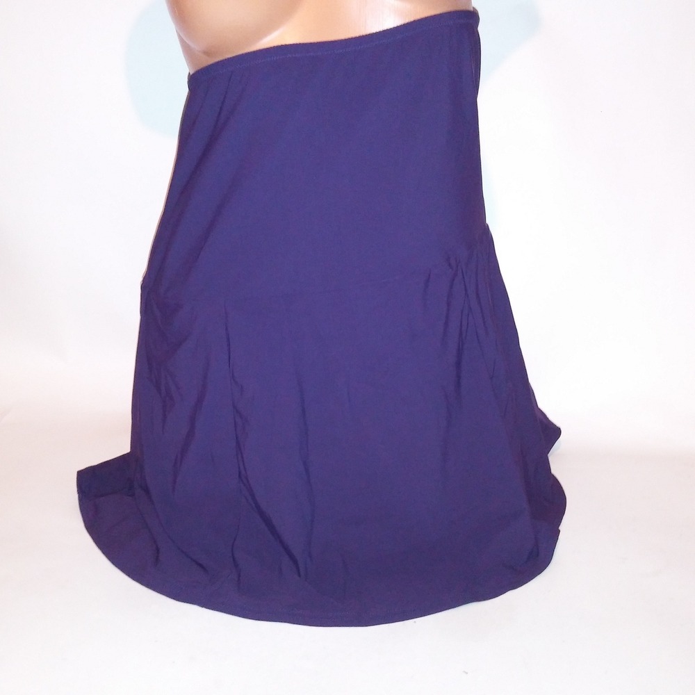 Lands End Swim Bottom Size 16 Super High Waist Dark Purple Skirted High Rise